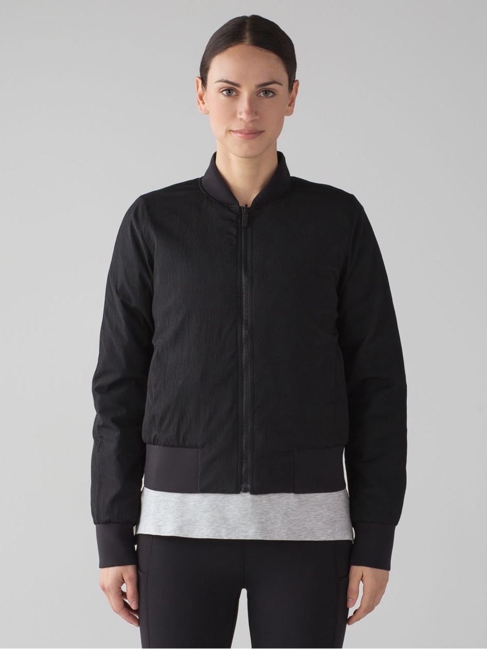 Lululemon Reversible Black Bomber Jacket - Women
